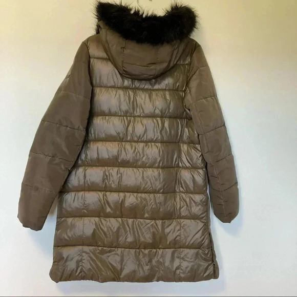 Derek Lam 10 Crossby army green faux fur hooded jacket - Picture 9 of 13